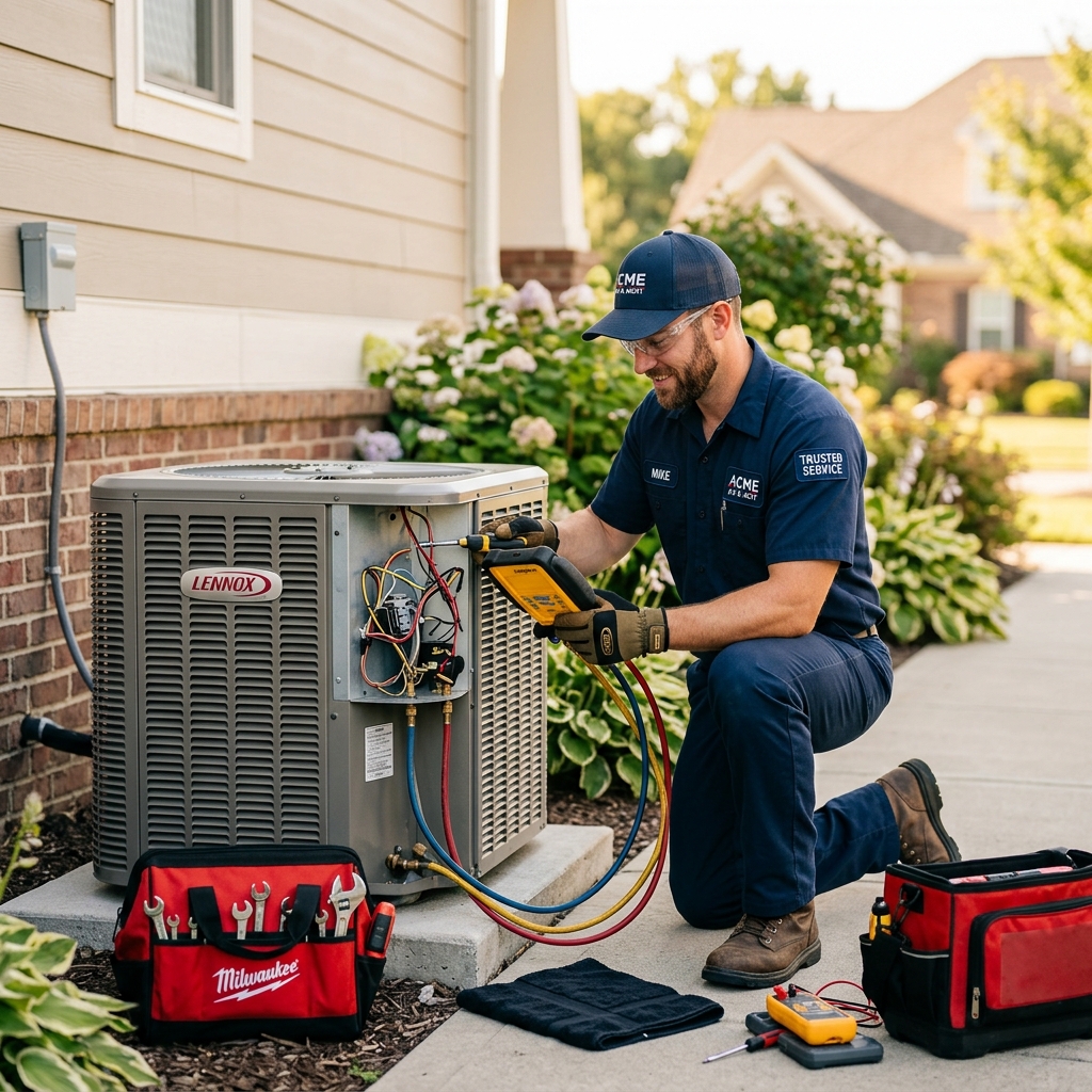 Conely Heating technician at work